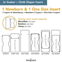 Kanga Care Cloth & Reusable Diapers*- 6R Soaker Microfiber, 5 Pk