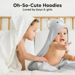Keababies Baby Bath Towels*- Cuddle Baby Hooded Towel, Elephant