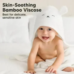 Keababies Baby Bath Towels*- Cuddle Baby Hooded Towel, Lamb