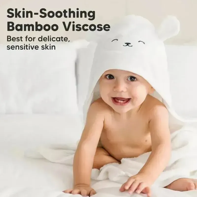 Keababies Baby Bath Towels*- Cuddle Baby Hooded Towel, Lamb