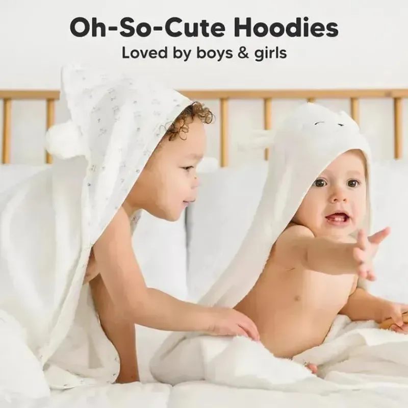 Keababies Baby Bath Towels*- Cuddle Baby Hooded Towel, Lamb