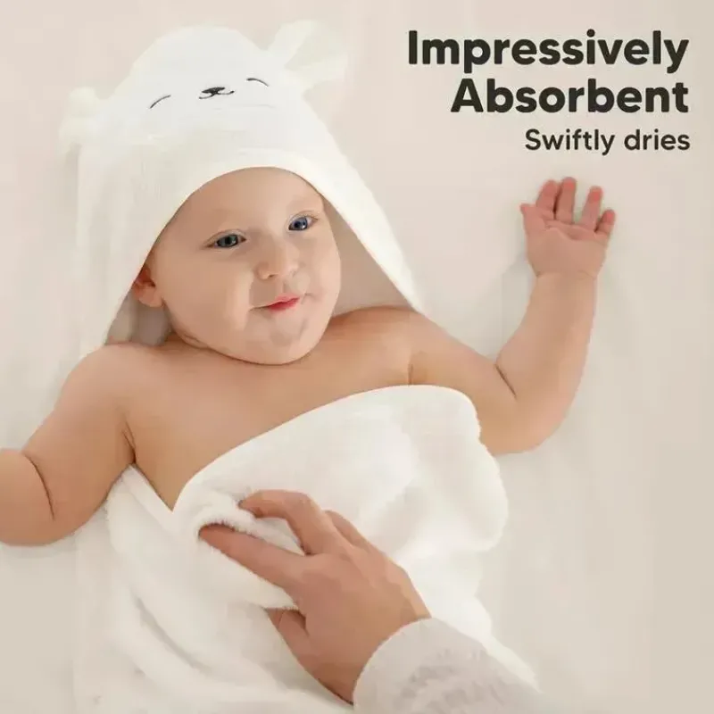 Keababies Baby Bath Towels*- Cuddle Baby Hooded Towel, Lamb