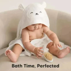 Keababies Baby Bath Towels*- Cuddle Baby Hooded Towel, Lamb
