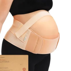 Keababies Pre/Post Maternity Supports*- 2-in-1 Pregnancy Belly Support Band, Classic Ivory