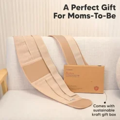 Keababies Pre/Post Maternity Supports*- 2-in-1 Pregnancy Belly Support Band, Classic Ivory