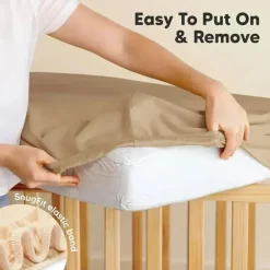 Keababies Crib & Bed Sheets*- 2-Pack Organic Cotton Fitted Crib Sheet, Pecan