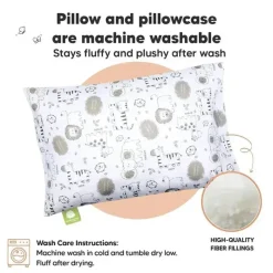 Keababies Pillows & Head Support*- 13X18 Toddler Pillow With Pillowcase, Keasafari