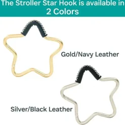 Kidco Stroller Adapters*- Buggy Gear Star Hook by BUGGYGEAR Gold/Navy Leather