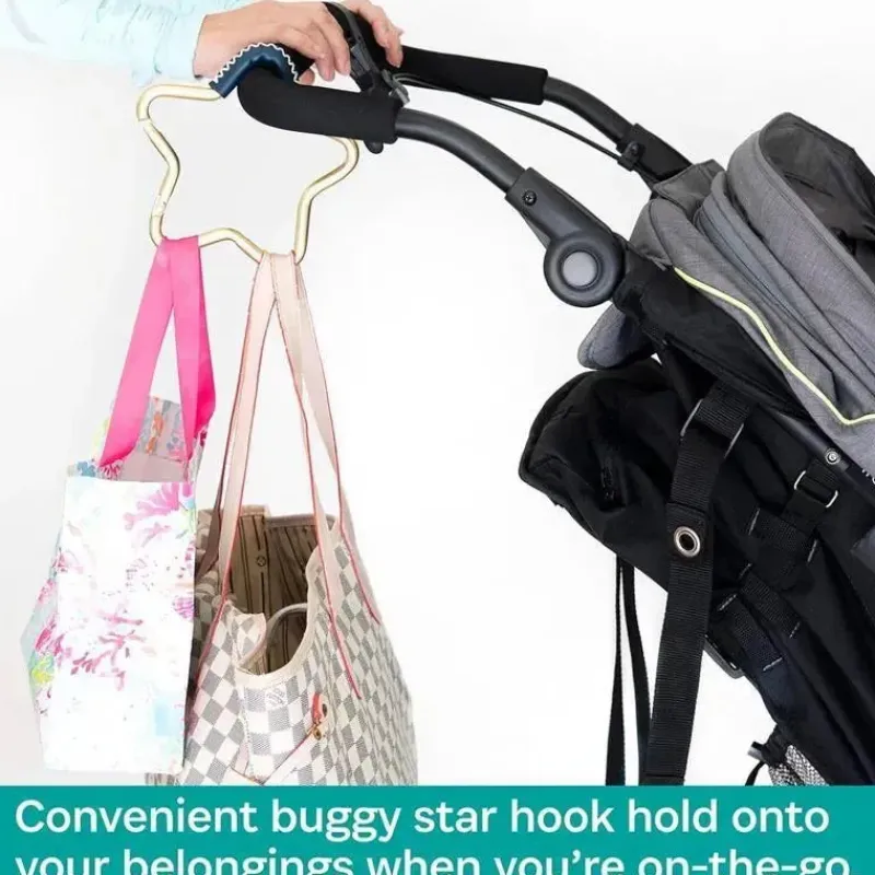 Kidco Stroller Adapters*- Buggy Gear Star Hook by BUGGYGEAR Gold/Navy Leather