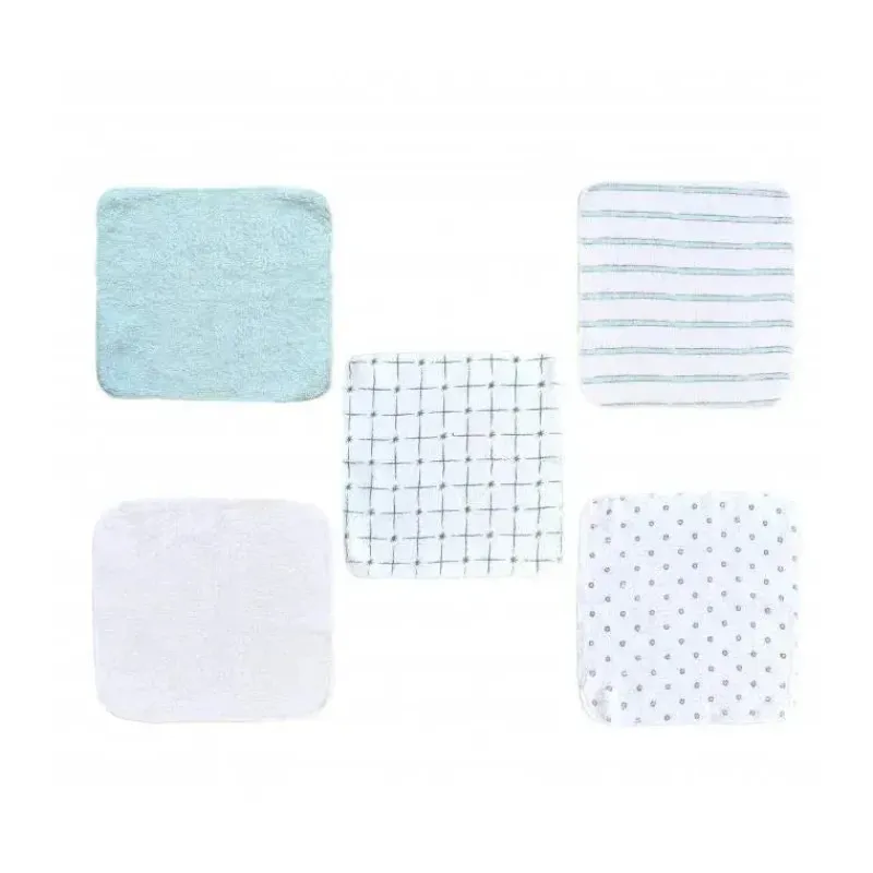 KidiComfort Baby Washcloths*12Pck Blue Cotton Baby Washcloths