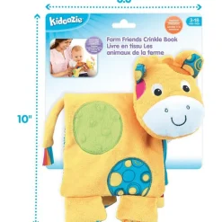 Epoch Toys For 0-12 Months*Kidoozie - Farm Friends Crinkle Book