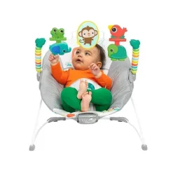 Bright Starts Bouncers, Swings & Rockers*Kids II - Playful Paradise Comfy Baby Bouncer Seat with Soothing Vibration