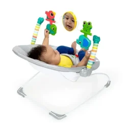 Bright Starts Bouncers, Swings & Rockers*Kids II - Playful Paradise Comfy Baby Bouncer Seat with Soothing Vibration