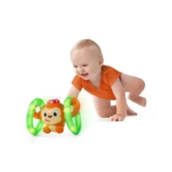 Bright Starts Toys For 0-12 Months*Kids II - Roll & Glow Monkey Crawling Baby Toy