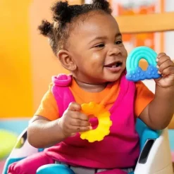 Bright Starts Rattles & Teethers|Toys For 0-12 Months*Kids II - Chance Of Smiles Silicone Teether