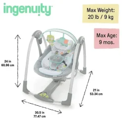 Ingenuity Bouncers, Swings & Rockers*Kids II - 5-Speed Portable Baby Swing with Music