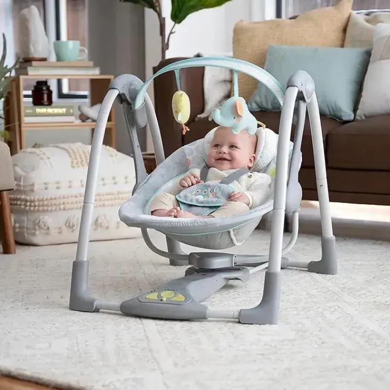 Ingenuity Bouncers, Swings & Rockers*Kids II - 5-Speed Portable Baby Swing with Music