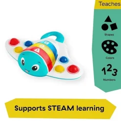 Baby Einstein Toys For 0-12 Months*Kids II - Pop ‘N’ Explore Stingray Popper Toy