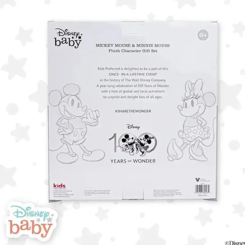 Kids Preferred Plush & Stuffed Animals|Mickey & Minnie*- Disney 100 Anniversary Baby Mickey Mouse and Minnie Mouse 2 Piece Plush Collector Set