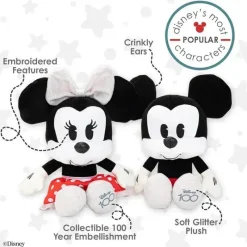 Kids Preferred Plush & Stuffed Animals|Mickey & Minnie*- Disney 100 Anniversary Baby Mickey Mouse and Minnie Mouse 2 Piece Plush Collector Set