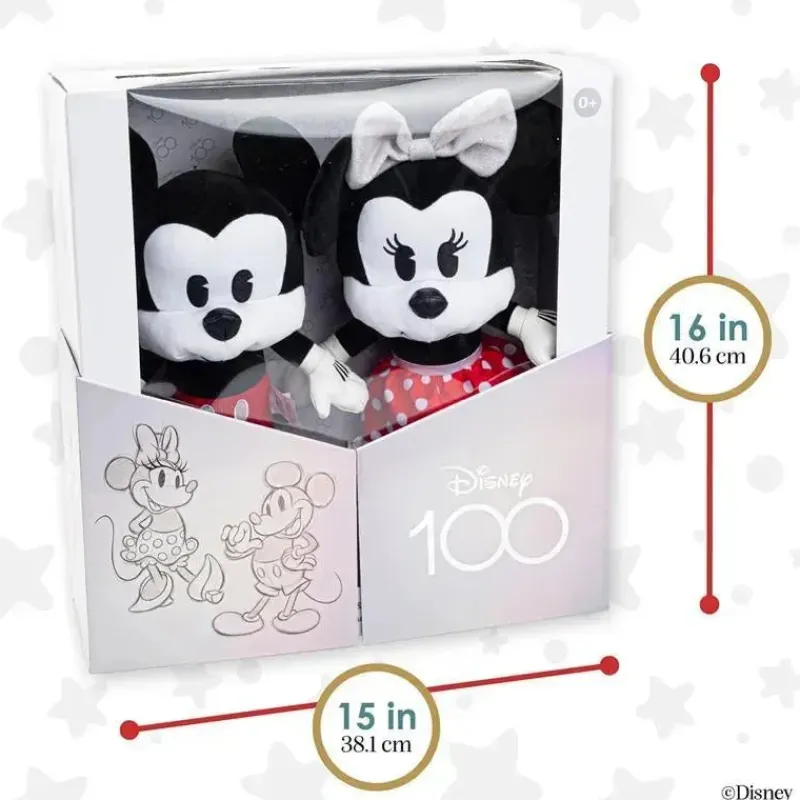 Kids Preferred Plush & Stuffed Animals|Mickey & Minnie*- Disney 100 Anniversary Baby Mickey Mouse and Minnie Mouse 2 Piece Plush Collector Set