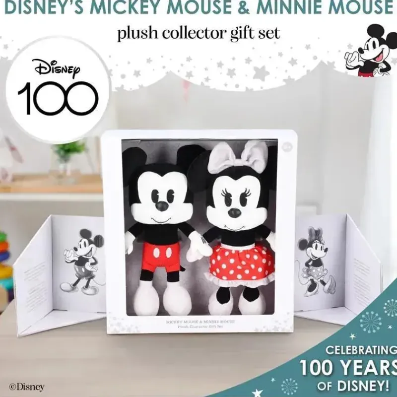 Kids Preferred Plush & Stuffed Animals|Mickey & Minnie*- Disney 100 Anniversary Baby Mickey Mouse and Minnie Mouse 2 Piece Plush Collector Set