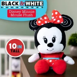 Kids Preferred Mickey & Minnie|Plush & Stuffed Animals*- Disney Baby Minnie Black and White High Contrast Crinkle Plush