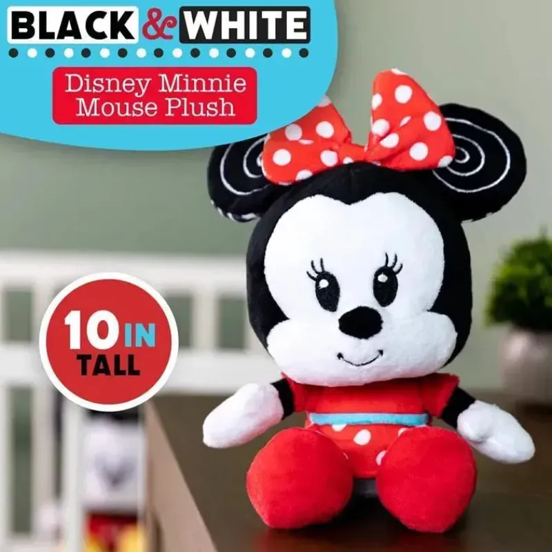 Kids Preferred Mickey & Minnie|Plush & Stuffed Animals*- Disney Baby Minnie Black and White High Contrast Crinkle Plush