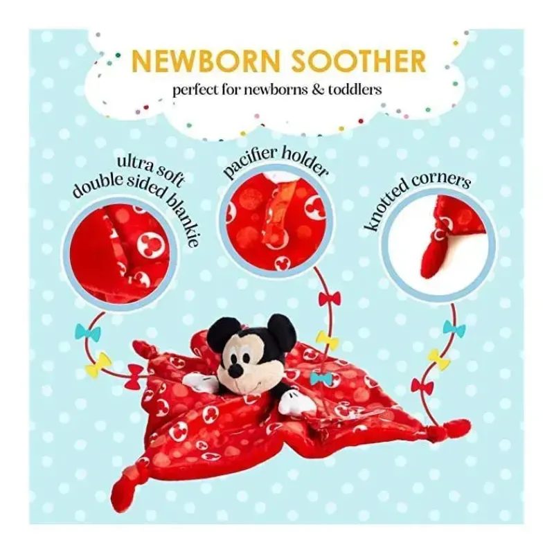 Kids Preferred Mickey & Minnie|Plush & Stuffed Animals*- Disney Baby Mickey Mouse Plush Stuffed Animal Snuggler Lovey Security Blanket