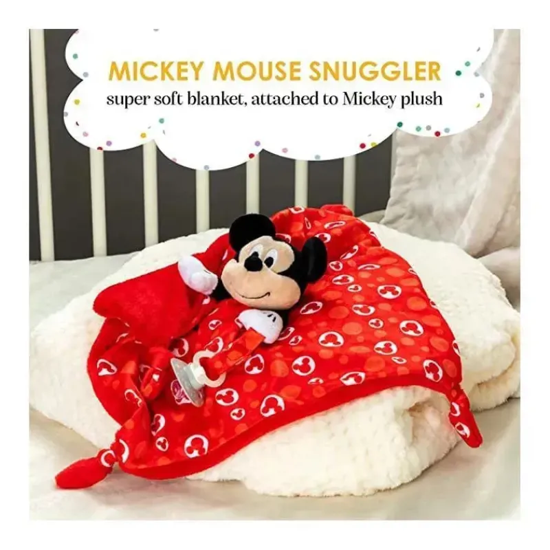 Kids Preferred Mickey & Minnie|Plush & Stuffed Animals*- Disney Baby Mickey Mouse Plush Stuffed Animal Snuggler Lovey Security Blanket