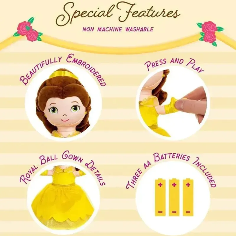 Kids Preferred Disney Princess|Plush & Stuffed Animals*- Disney Dancing Belle Stuffed Animal Plush Toy That Dances with Music
