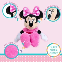 Kids Preferred Plush & Stuffed Animals|Mickey & Minnie*- Disney Minnie Mouse Pink Dress 15.5 Plush with Hangtag