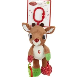 Kids Preferred Toys For 0-12 Months|Gift For Baby*- Rudolph The Red-Nosed Reindeer On The Go Teether Developmental Activity Toy, 12 inches