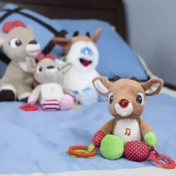 Kids Preferred Toys For 0-12 Months|Gift For Baby*- Rudolph The Red-Nosed Reindeer On The Go Teether Developmental Activity Toy, 12 inches