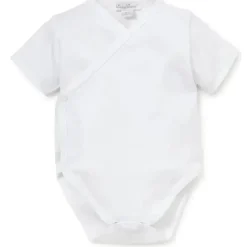 Kissy Kissy Baby Onesies & Bodysuits*- Baby Basic Short Sleeve Cross Bodysuit, White