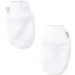 Kissy Kissy Baby Gloves & Socks*- Baby Boy Dots Print Mittens, White/Light Blue