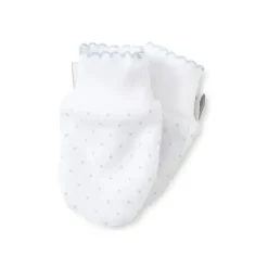 Kissy Kissy Baby Gloves & Socks*- Baby Boy Dots Print Mittens, White/Light Blue