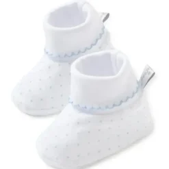 Kissy Kissy Baby Gloves & Socks*- Baby Boy Dots Print Booties, Light Blue