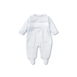 Kissy Kissy Baby Onesies & Bodysuits*- Baby Boy Footie With Hand Smocked, Light Blue