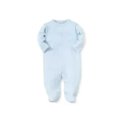 Kissy Kissy Baby Onesies & Bodysuits*- Baby Boy New Dots Print Footie, Light Blue/White