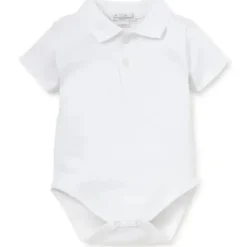 Kissy Kissy Baby Onesies & Bodysuits*- Baby Boy Short Sleeve Bodysuit With Collar, White