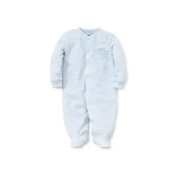 Kissy Kissy Baby Sleepwear*- Baby Boy Stripes Footie, Light Blue