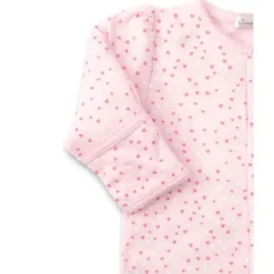 Kissy Kissy Baby Sleepwear*- Baby Girl Footie Hearts, White/Pink