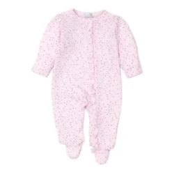 Kissy Kissy Baby Sleepwear*- Baby Girl Footie With Zip Hearts, White/Pink