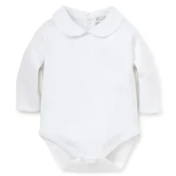 Kissy Kissy Baby Onesies & Bodysuits*- Baby Girl Long Sleeve Bodysuit With Bebe Collar, White