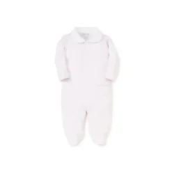 Kissy Kissy Baby One-Pieces*- Baby Girl New Beginnings Footie With Collar, Pink