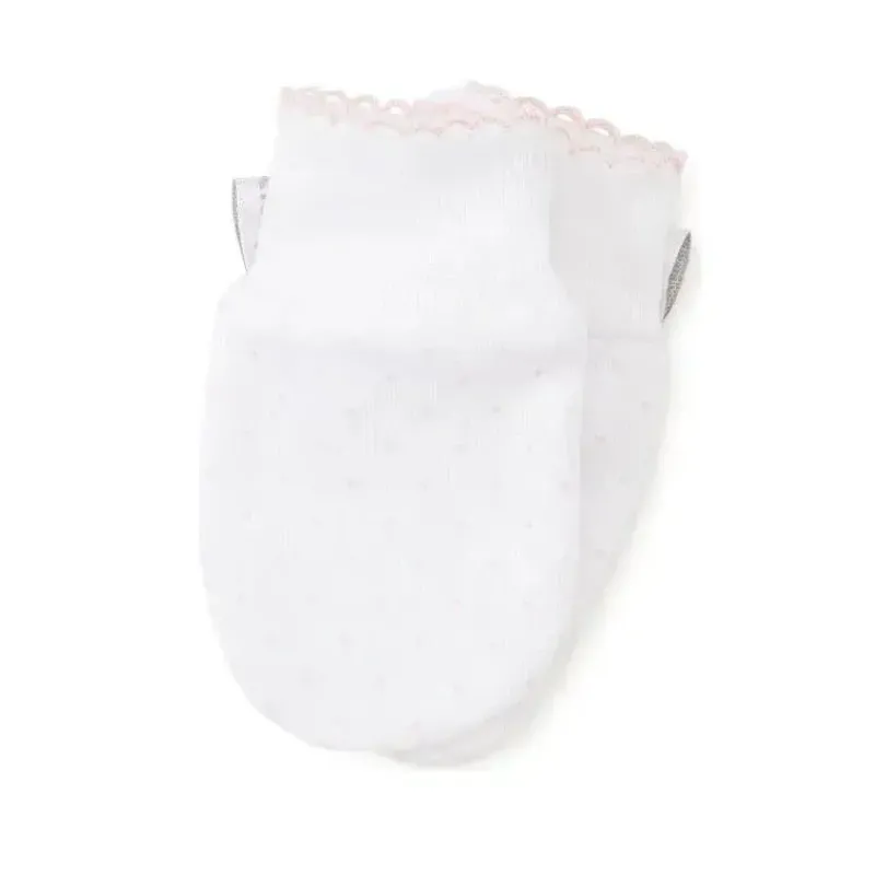 Kissy Kissy Baby Gloves & Socks*- New Dots Print Mitts, White/Pink