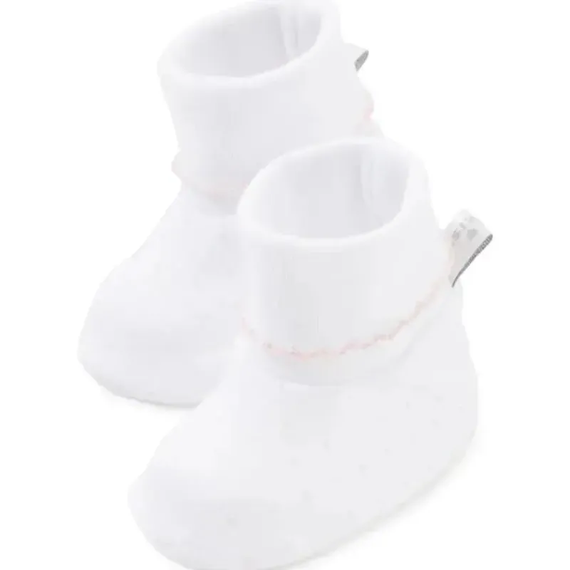 Kissy Kissy Baby Gloves & Socks*- New Kissy Dots Print Booties, White/Pink