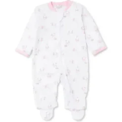 Kissy Kissy Baby One-Pieces*- Peppy Pups Zip Footie, Pink