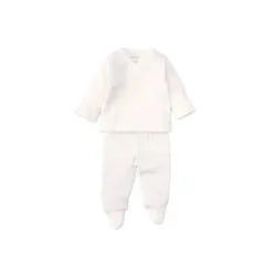 Kissy Kissy Baby Sets*Pointelle Cross Tee/Pant Set, White